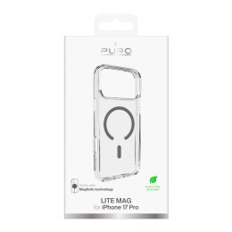 Etui pokrowiec case na iPhone 17 Pro Lite Mag MagSafe - przezroczyste szary pierścień