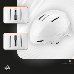 Kask narciarski snowboardowy z nausznikami rozmiar L - biały