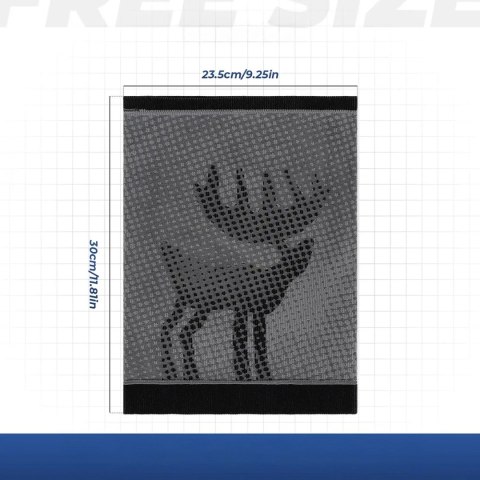 Komin narciarski bandana sportowa wielofunkcyjna rozmiar uniwersalny - czarny