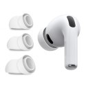 Nakładki na słuchawki AirPods Pro 3 w rozmiarach S / M / L białe - 6 szt.