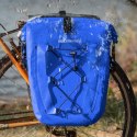 Torba sakwa rowerowa wodoodporna 25-32L - niebieska