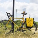 Torba sakwa rowerowa wodoodporna 25-32L - żółta