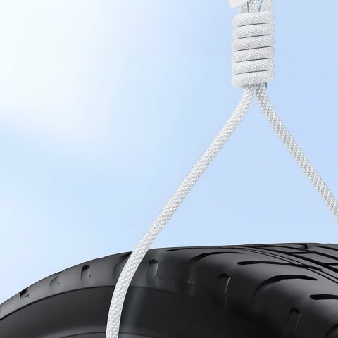 Kabel przewód w oplocie USB-C - iPhone Lightning 30W 1m - biały