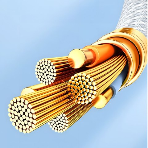 Kabel przewód w oplocie USB-C - iPhone Lightning 30W 1m - biały