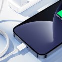 Kabel przewód w oplocie USB-C - iPhone Lightning 30W 1m - biały