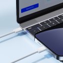Kabel przewód w oplocie USB-C - iPhone Lightning 30W 1m - biały