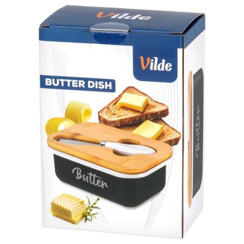 MASELNICZKA MASELNICA METALOWA Z NOŻYKIEM BIAŁA 139516