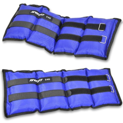 OBCIĄŻENIE NA PRZEGUBY NIEBIESKIE 6KG (2x3KG) ENERO FIT