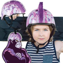 KASK ROWEROWY DZIECIĘCY REGULOWANY NO FEAR MOHAWK R.(48-52CM) WHITE/PURPLE