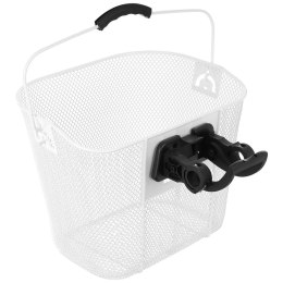 KOSZYK ROWEROWY PRZEDNI MOCOWANY NA CLICK BIAŁY