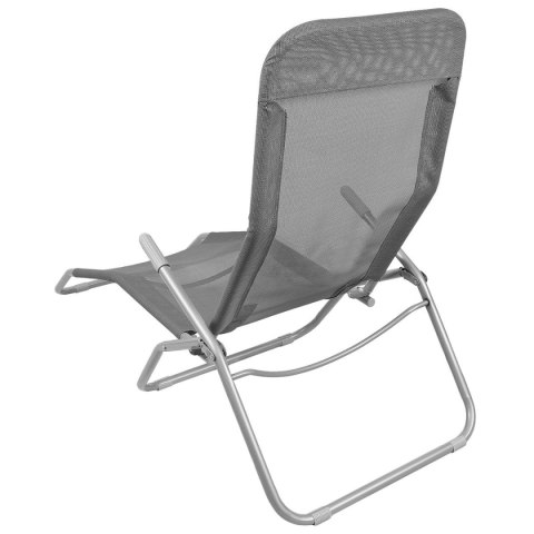 LEŻAK FOTEL SKŁADANY GRAWITACYJNY LAZZY CIEMNY SZARY ENERO CAMP
