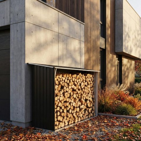 DOMEK OGRODOWY DREWUTNIA SKŁADZIK STALOWY 217x83x154CM