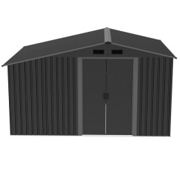 DOMEK OGRODOWY NARZĘDZIOWY METALOWY Z DREWUTNIĄ 308X245X202CM