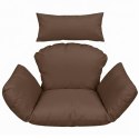 FOTEL WISZĄCY KOKON ZE STELAŻEM 195CM CIEMNO BRĄZOWY 120KG