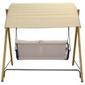 HUŚTAWKA OGRODOWO BALKONOWA 2 OSOBOWA 194x136x173CM PIASKOWA