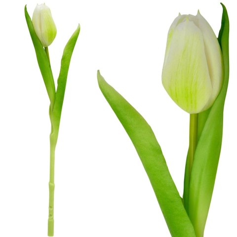 TULIPAN BIAŁY 31CM JAK ŻYWY DEKORACJA WIOSENNA