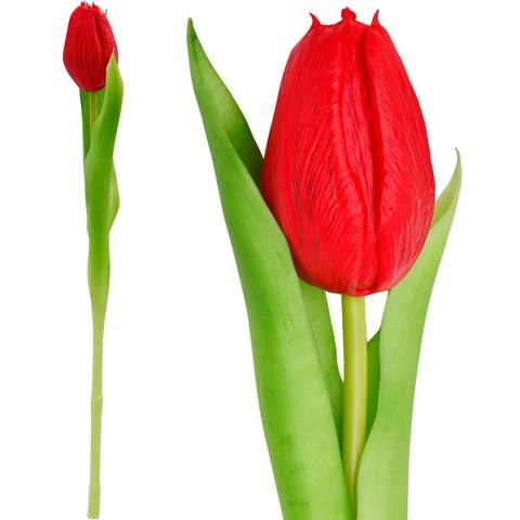 TULIPAN CZERWONY 31CM JAK ŻYWY DEKORACJA WIOSENNA