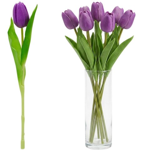TULIPAN FIOLETOWY 31CM JAK ŻYWY DEKORACJA WIOSENNA