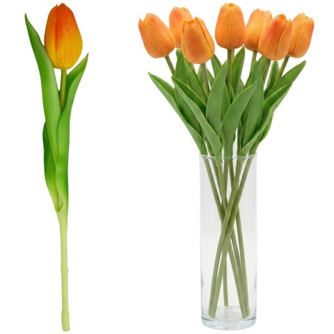 TULIPAN POMARAŃCZOWY 31CM JAK ŻYWY DEKORACJA WIOSENNA