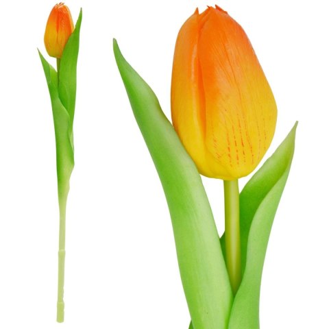 TULIPAN POMARAŃCZOWY 31CM JAK ŻYWY DEKORACJA WIOSENNA