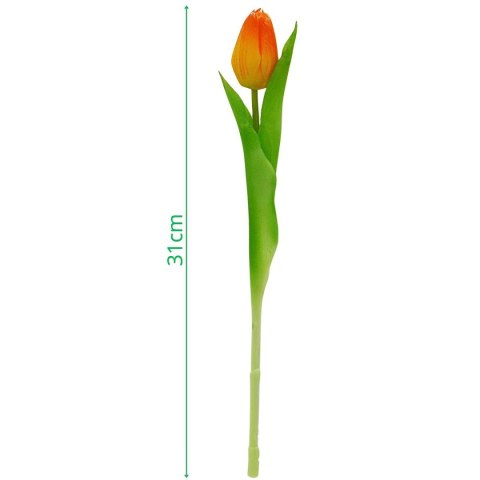 TULIPAN POMARAŃCZOWY 31CM JAK ŻYWY DEKORACJA WIOSENNA