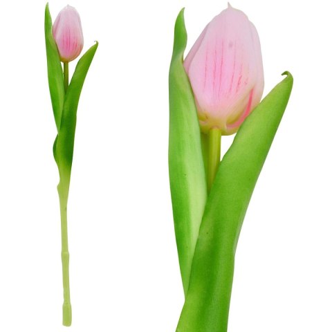 TULIPAN RÓŻOWY 31CM JAK ŻYWY DEKORACJA WIOSENNA