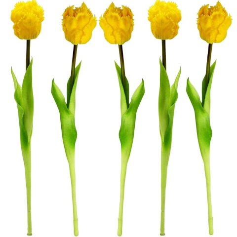 TULIPAN ŻÓŁTY 38CM JAK ŻYWY DEKORACJA WIOSENNA
