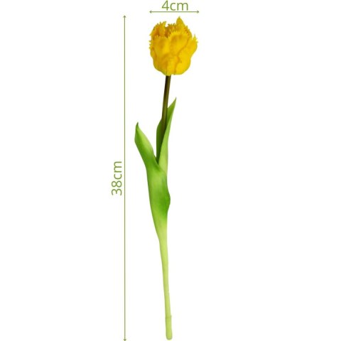 TULIPAN ŻÓŁTY 38CM JAK ŻYWY DEKORACJA WIOSENNA