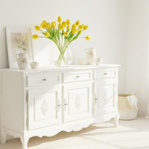 TULIPAN ŻÓŁTY 38CM JAK ŻYWY DEKORACJA WIOSENNA