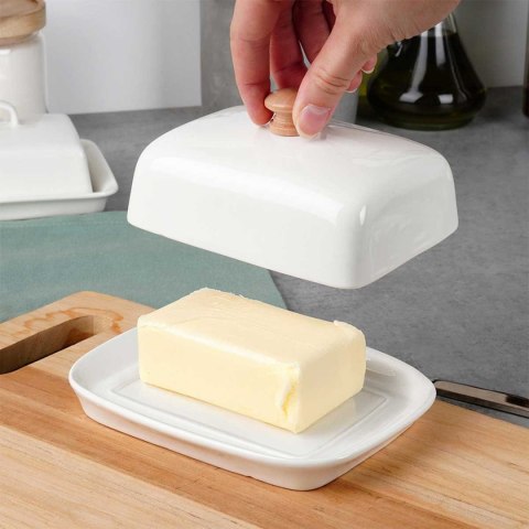 MASELNICZKA MASELNICA CERAMICZNA BIAŁA 139678