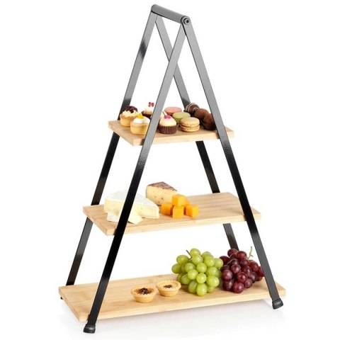 PATERA BAMBUSOWA 3 PIĘTROWA NA CIASTA PRZEKĄSKI 139454