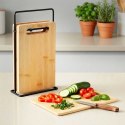 ZESTAW 4 BAMBUSOWYCH DESEK KUCHENNYCH 22x14cm W STOJAKU 259441