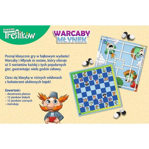 Gra planszowa Warcaby i Młynek Rodzina Treflików Trefl 02658