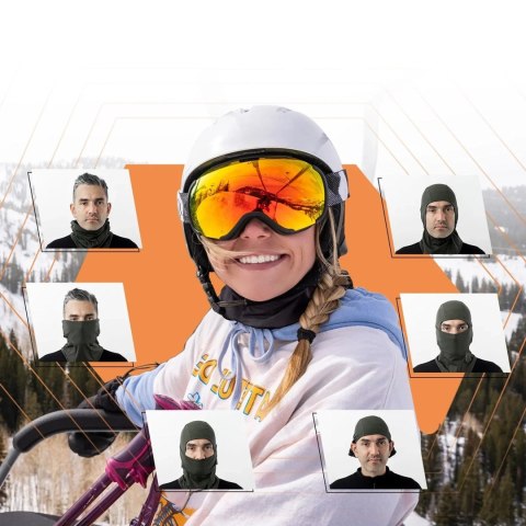 Kominiarka narciarska balaklava na rower motocykl rozmiar M - czarna