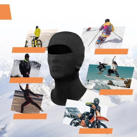 Kominiarka narciarska balaklava na rower motocykl rozmiar M - czarna