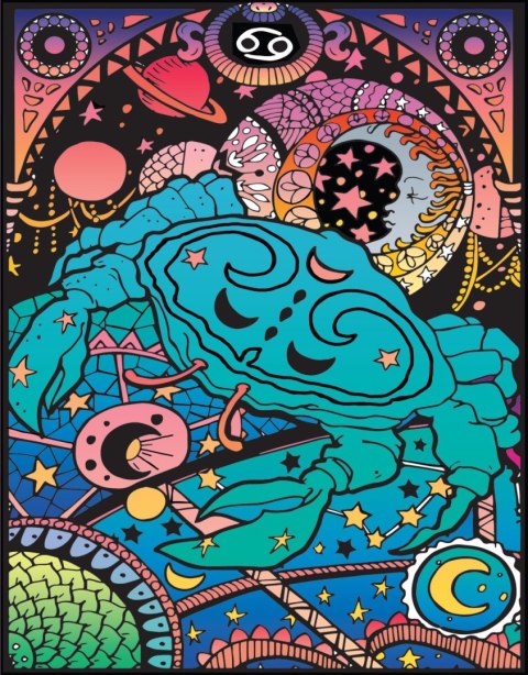 Kolorowanka Welw. A4 Zodiak Rak