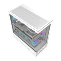 Obudowa komputerowa DarkFlash DS950V z wyświetlaczem (biała) + 6 wentylatorów