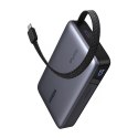 Powerbank 20000mAh Ugreen PB550 USB + USB-C, 67W, wbudowany kabel (szary)