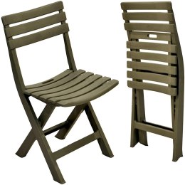 ZESTAW 4 KRZESEŁ CATERINGOWYCH SKŁADANYCH PLASTIKOWYCH KOMODO ZIELONE