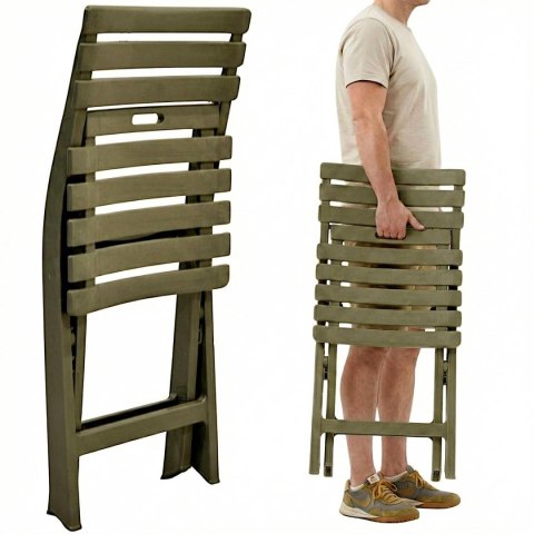 ZESTAW 4 KRZESEŁ CATERINGOWYCH SKŁADANYCH PLASTIKOWYCH KOMODO ZIELONE