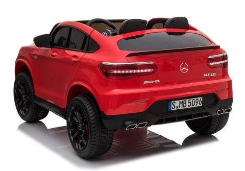 Auto na Akumulator Mercedes GLC 63S Dwuosobowy Światła LED MP3 Czerwony