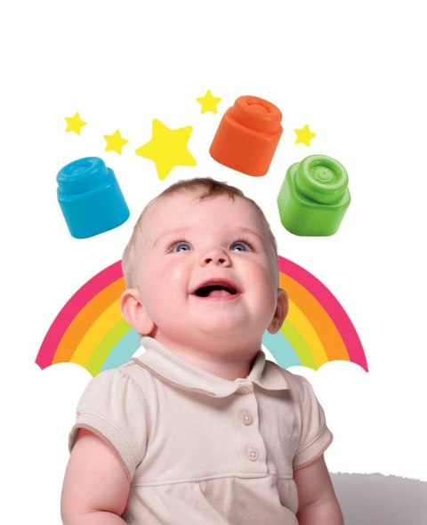 Clemmy Kolorowy Zestaw Woreczek 20 Miękkich Klocków Clementoni 17877