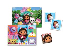 Zestaw Edukacyjny Puzzle Memo Klocki KOCI DOMEK GABI Clementoni 18319