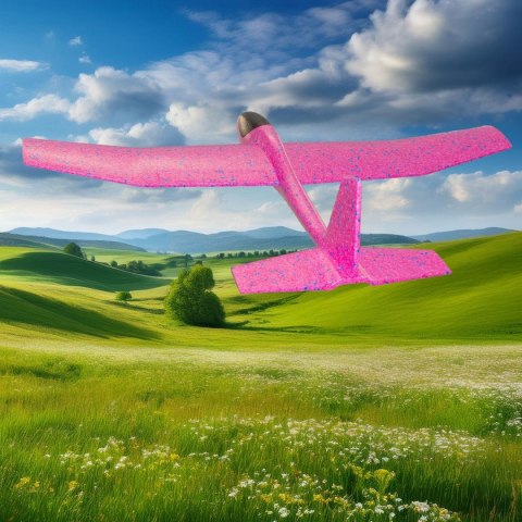 SAMOLOT STYROPIANOWY 84CM CZERWONY