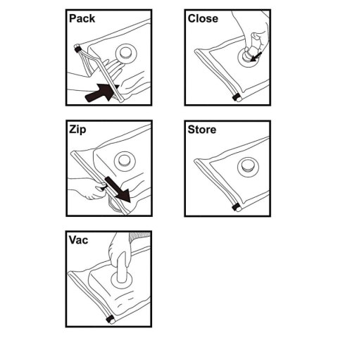 WOREK PRÓŻNIOWY DO PRZECHOWYWANIA UBRAŃ, POŚCIELI 45x60CM ALPINA
