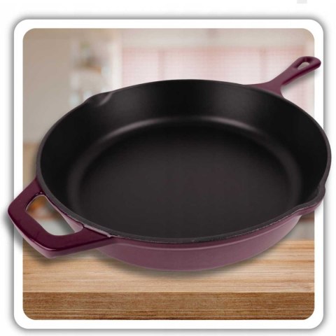 EMALIOWANA PATELNIA ŻELIWNA 26cm HAGE EGGPLANT