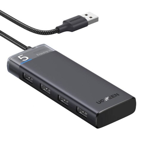 Hub USB UGREEN CM653 4-portowy (szary)