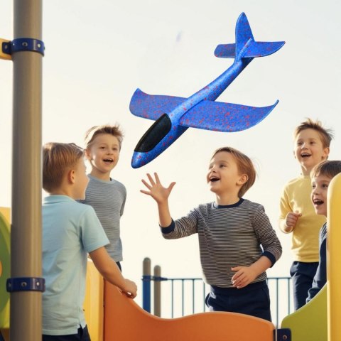 SAMOLOT STYROPIANOWY 47CM NIEBIESKI