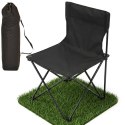 KRZESŁO TURYSTYCZNE SKŁADANE CZARNE 30X30X25/47CM ENERO CAMP