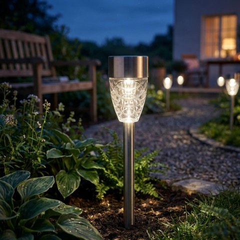 LAMPA SOLARNA 5,5X39,5CM PRYZMAT INOX